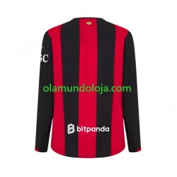 Camisola AC Milan Homem Equipamento Primeiro 2026-2027 Manga Comprida